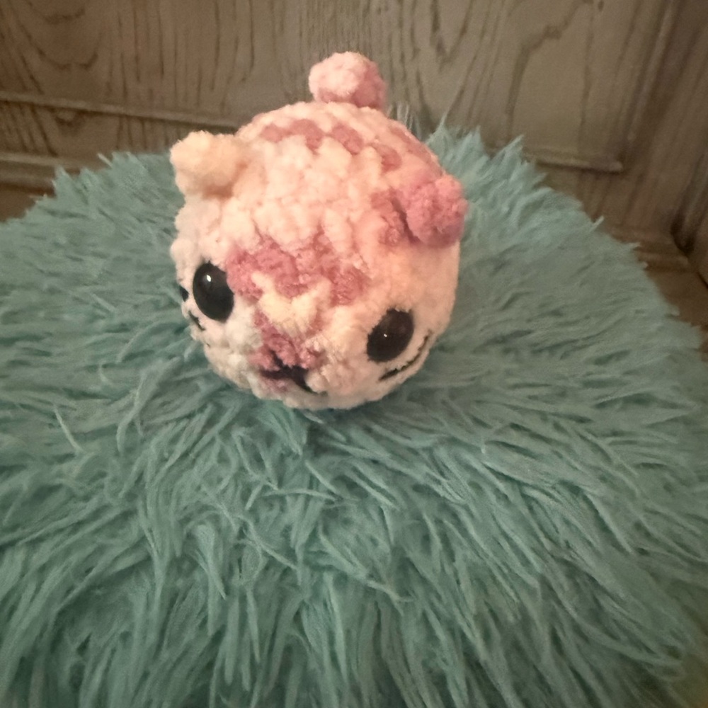 Handmade Crochet Plush Pink Cat!